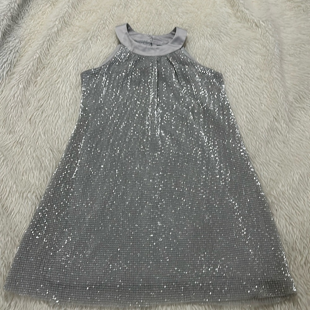Vince Camuto silver sparkling sequins dress size 2